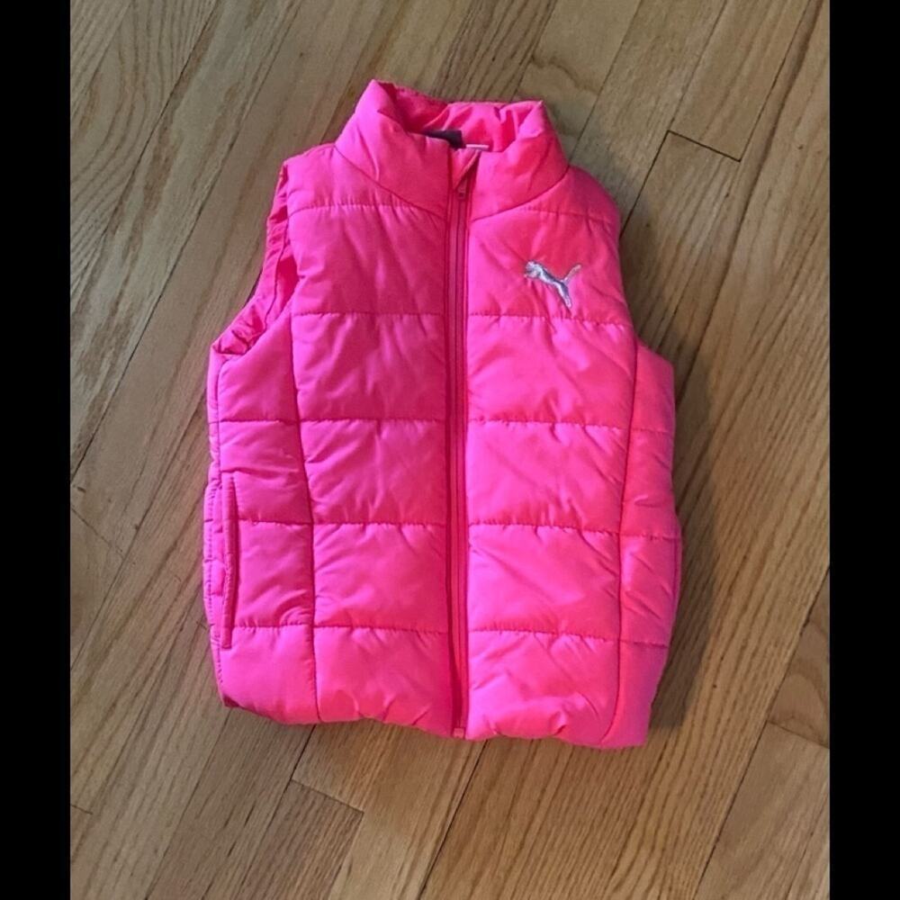 PUMA GIRLS FULL ZIP PUFFER VEST SIZE XXS (3-4)